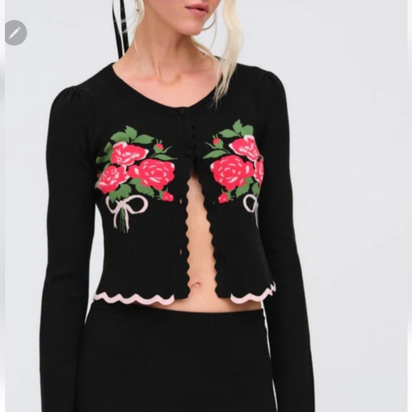 🍋*HP 6/9**1 Med Left!!**For Love and Lemons Donella Knit Cardigan - Picture 6 of 16